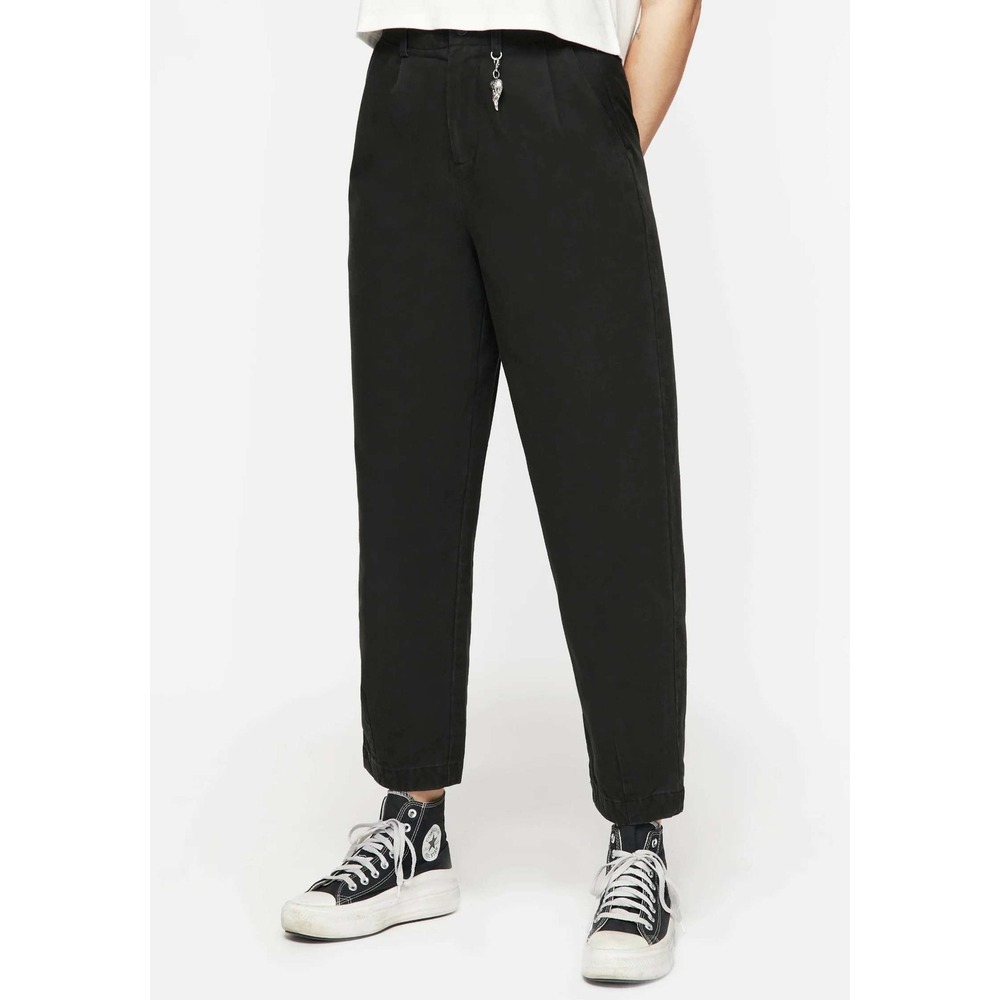 NWT Disturbia Osteomancy Black Washed Cotton Balloon Leg Tailored Trousers US 6